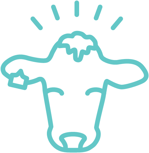 happy dairy cow icon